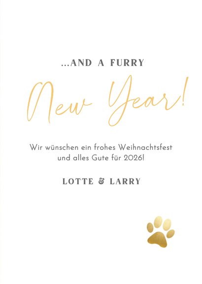 Weihnachtskarte lustige Katze mit Weihnachtsbrille 3