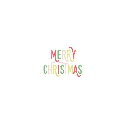 Weihnachtskarte 'Merry Christmas' bunt Rückseite