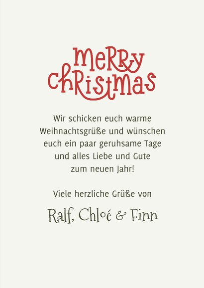 Weihnachtskarte 'Merry Christmas' Fotos und Dekoration 3