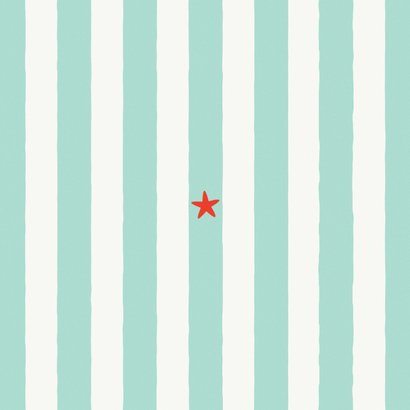 Weihnachtskarte 'Merry XMas' mintgrün gestreift Rückseite