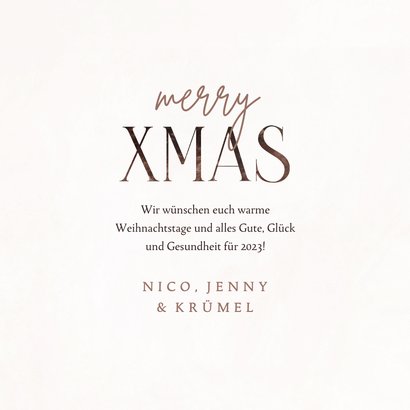 Weihnachtskarte Merry XMAS Schneekristalle 3
