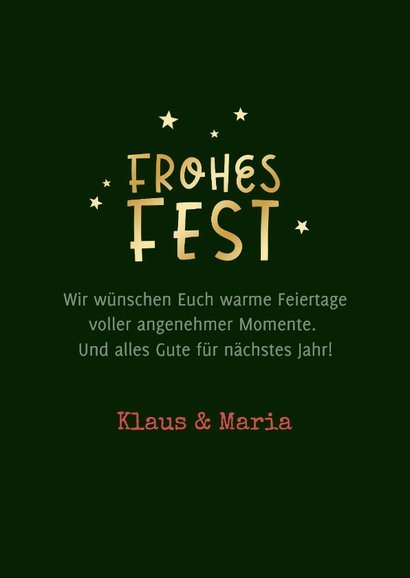 Weihnachtskarte mit 2 Weihnachtswichteln Frohes Fest 3