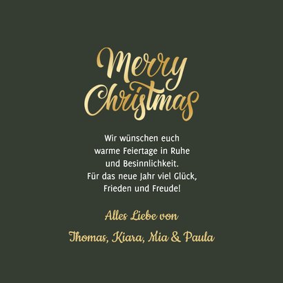 Weihnachtskarte mit 4 Fotos und 'Merry Christmas' 3
