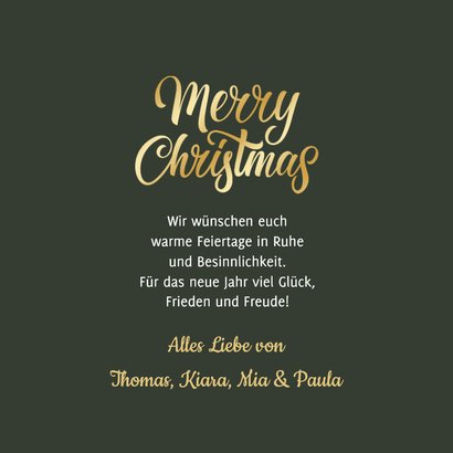 Weihnachtskarte mit 4 Fotos und 'Merry Christmas'  3