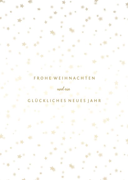 Weihnachtskarte mit Foto und goldenen Sternen 3