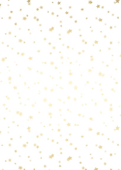 Weihnachtskarte mit Foto und goldenen Sternen Rückseite