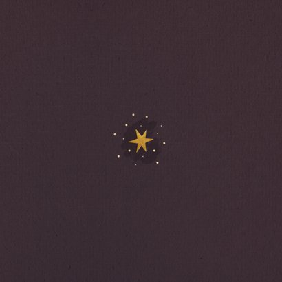 Weihnachtskarte mit Foto und Sternen Rückseite