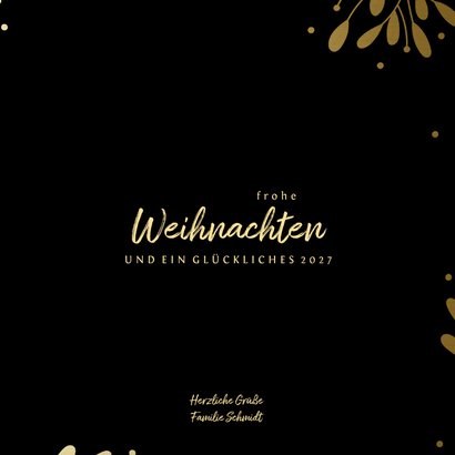 Weihnachtskarte mit Fotocollage in Goldrahmen 3