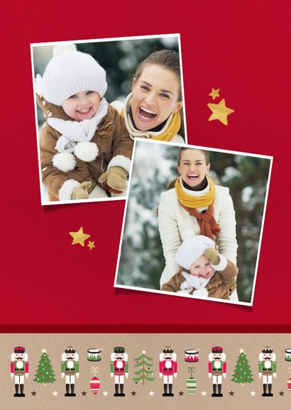 Weihnachtskarte mit Nussknacker Rahmen & großem Foto 2