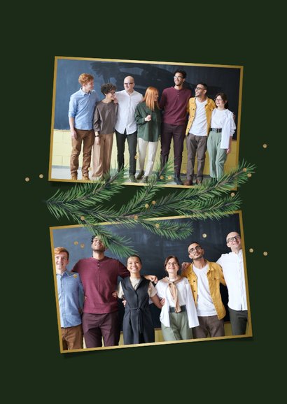 Weihnachtskarte Mitarbeiter Zweig, Foto 'Merry Christmas' 2