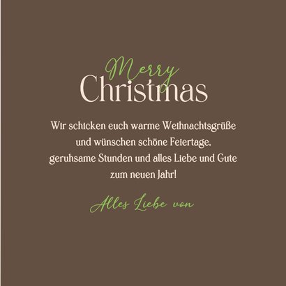 Weihnachtskarte natürlicher Kranz mit Vogel 3