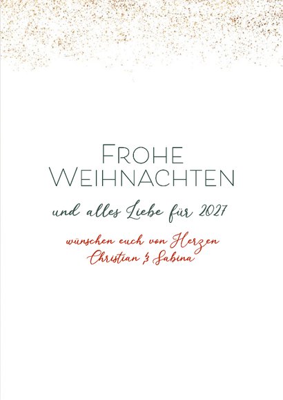 Weihnachtskarte natürlicher Weihnachtskranz 3