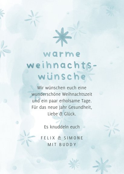 Weihnachtskarte Pinguine Schnee-Engel 3