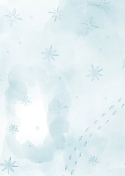 Weihnachtskarte Pinguine Schnee-Engel Rückseite