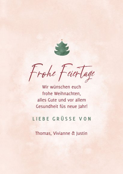 Weihnachtskarte Reh mit Schal 3