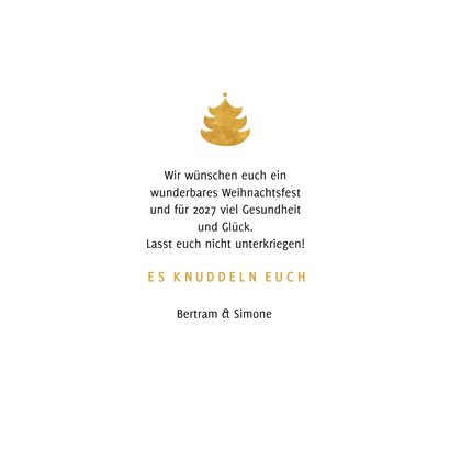 Weihnachtskarte Reh mit Weihnachtsdeko 3