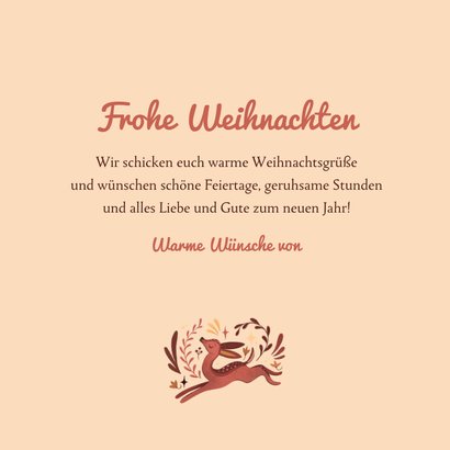 Weihnachtskarte Reh & Zweige 3