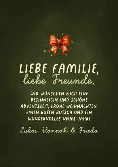 Weihnachtskarte Rotkehlchen Tannenbaum magische Feiertage 3