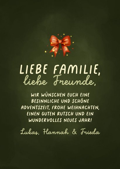 Weihnachtskarte Rotkehlchen Tannenbaum magische Feiertage 3