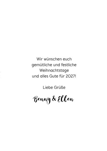 Weihnachtskarte rundes Foto mit Schleife 3