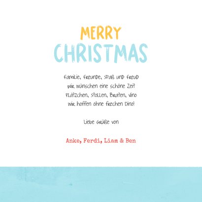 Weihnachtskarte 'Santa Claws' mit Dinos 3