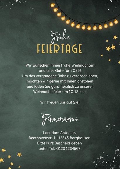 Weihnachtskarte Schilder / Einladung Weihnachtsfeier 3