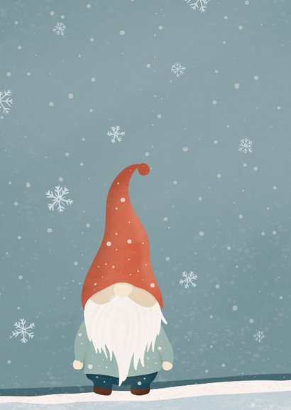 Weihnachtskarte Schneegestöber Weihnachtswichtel 2