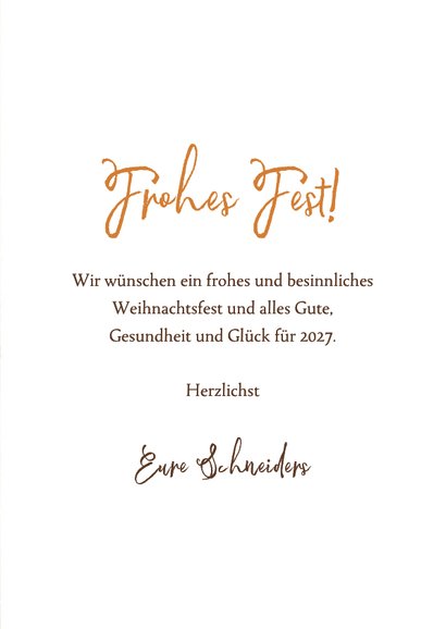 Weihnachtskarte Schneemann Schal & Hut 3