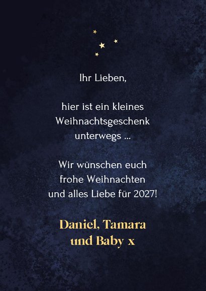 Weihnachtskarte schwanger 'Baby on the Way' 3