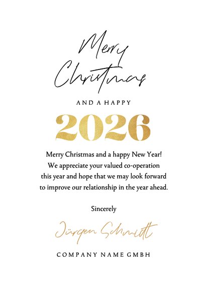 Weihnachtskarte 'Sparkling 2026'  3