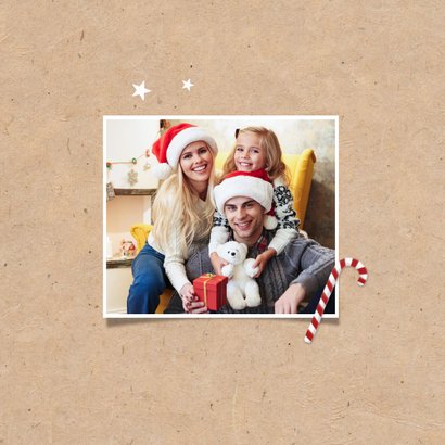 Weihnachtskarte Stern-Fotocollage mit Zuckerstangen 2