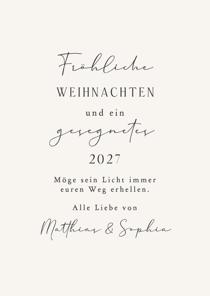 Weihnachtskarte Stern 'Jesus ist das Licht der Welt' 3