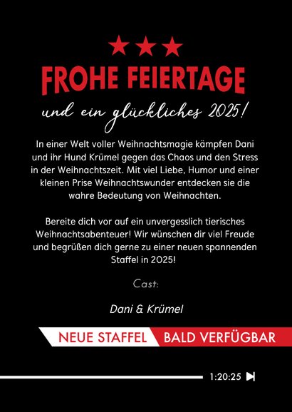 Weihnachtskarte Streaming Dienst 'Frohe Weihnachten' 3