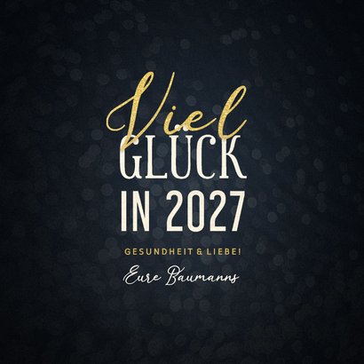 Weihnachtskarte Text in Goldlook 3