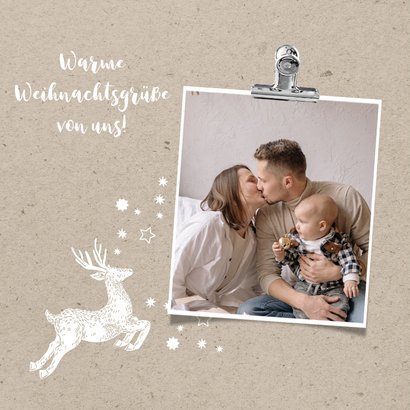 Weihnachtskarte Tiere & Kraftpapierlook 2