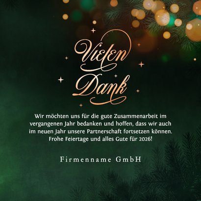 Weihnachtskarte Vielen Dank edler Schriftzug Logo 3