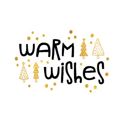 Weihnachtskarte Warm wishes Tannenbäumchen 2