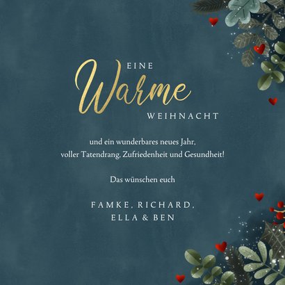 Weihnachtskarte Warme Weihnachten 3