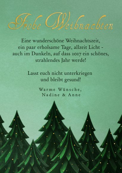 Weihnachtskarte Weihnachtsbäume 3