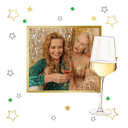 Weihnachtskarte 'White Christmas' Weißwein 2