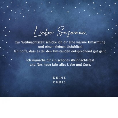 Weihnachtskarte Wichtel mit Laterne 3