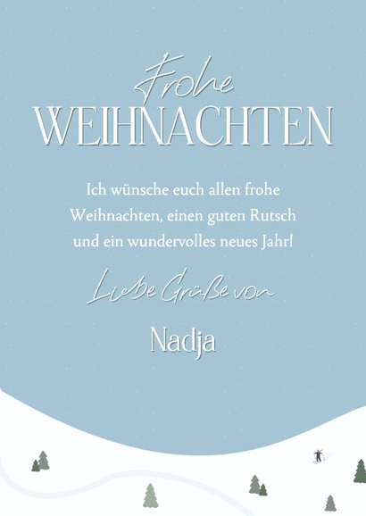 Weihnachtskarte Winterdorf im Schnee 3