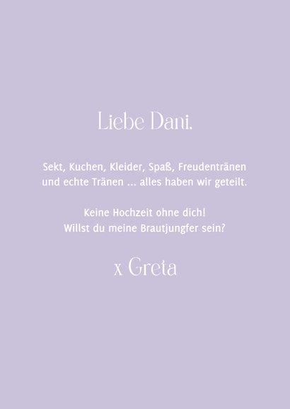 Witzige Karte Brautjungfer fragen 3