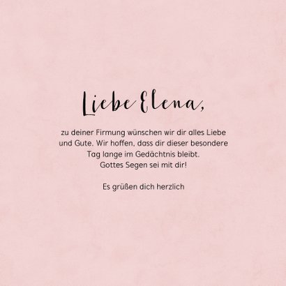 Zur Firmung Glückwunschkarte mit Blumen 3