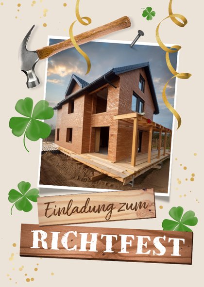Einladung Richtfest Vorlage Word