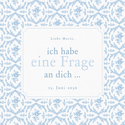 Hochzeitskarte Trauzeugin fragen englische Rose romantisch
