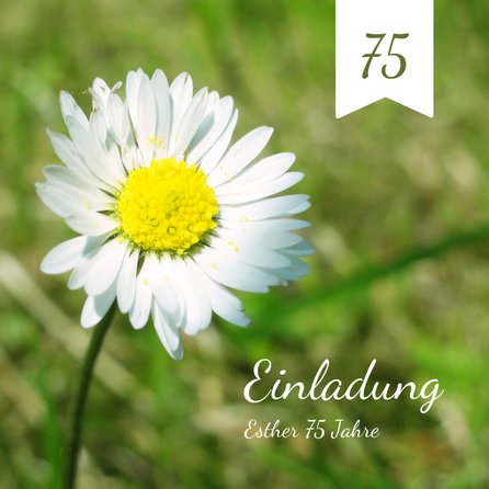 Einladungskarten 75. Geburtstag Send a Smile