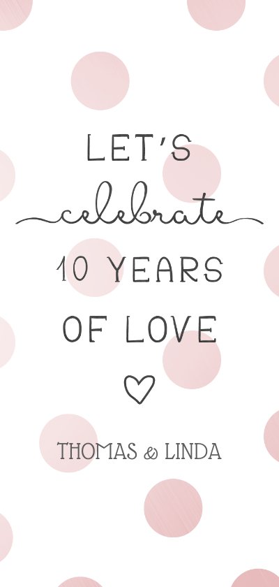Einladungskarte 10. Hochzeitstag'10 years of Send a Smile