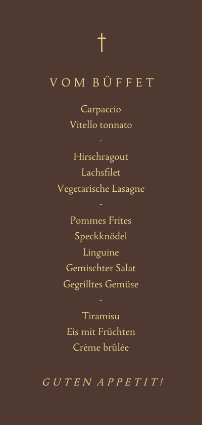 Foto-Menükarte Konfirmation elegante | Send a Smile