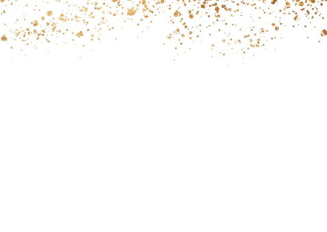 Einladung zur Abschiedsparty Foto & Goldkonfetti Rückseite